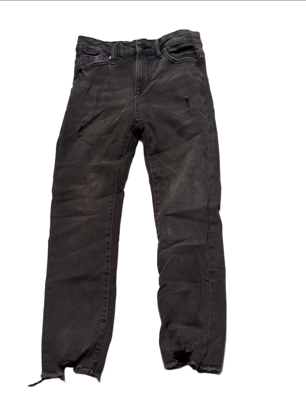 Kendall + Kylie Black The Icon High Rise Straight Distressed Jeans Size 3/26